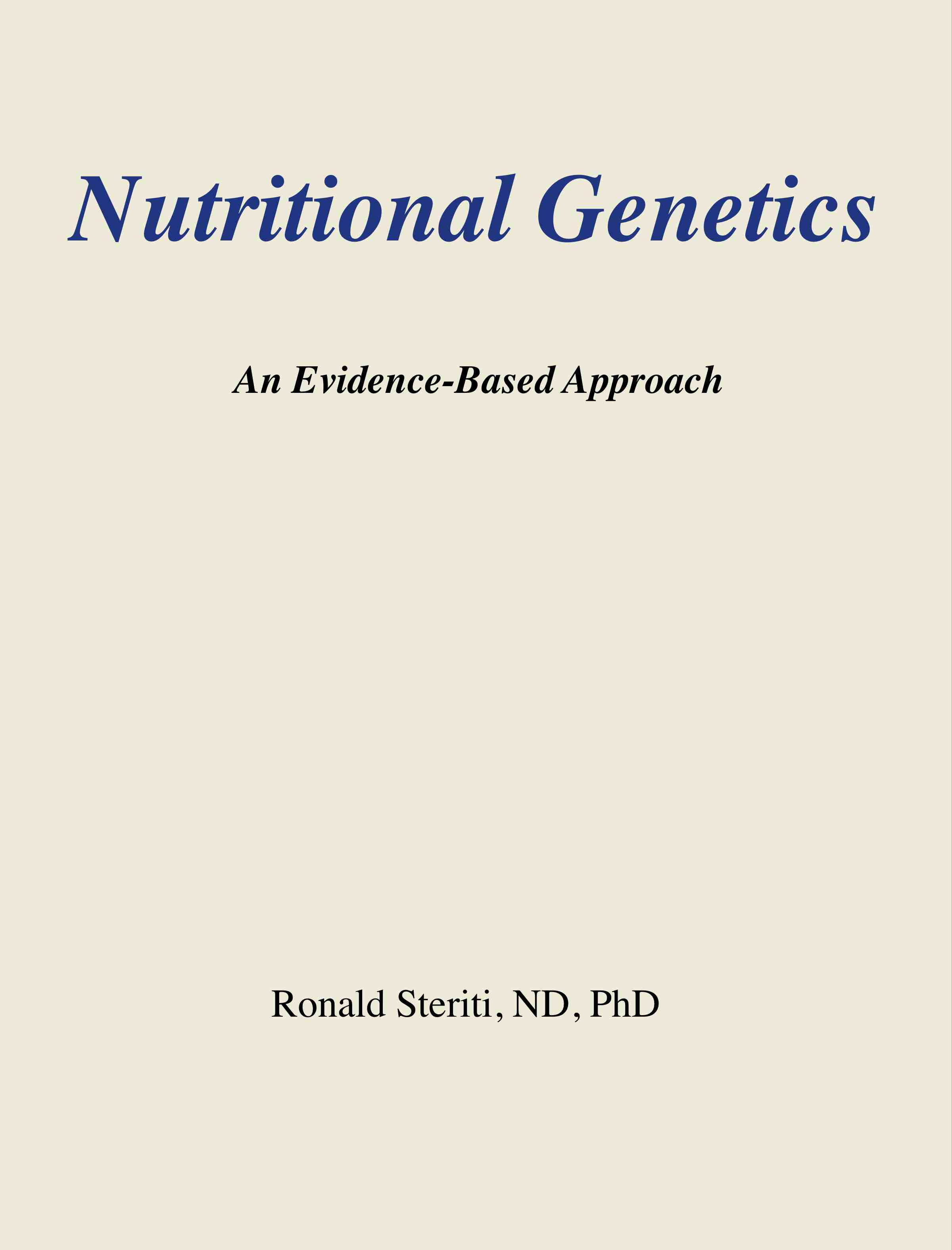 Nutritional Genetics Nutritional Genetics